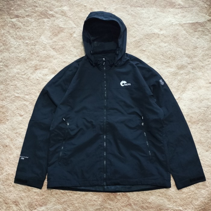 jaket outdoor gunung NEPA EVOLUTION hitam hoodie bisa di lepas size XL