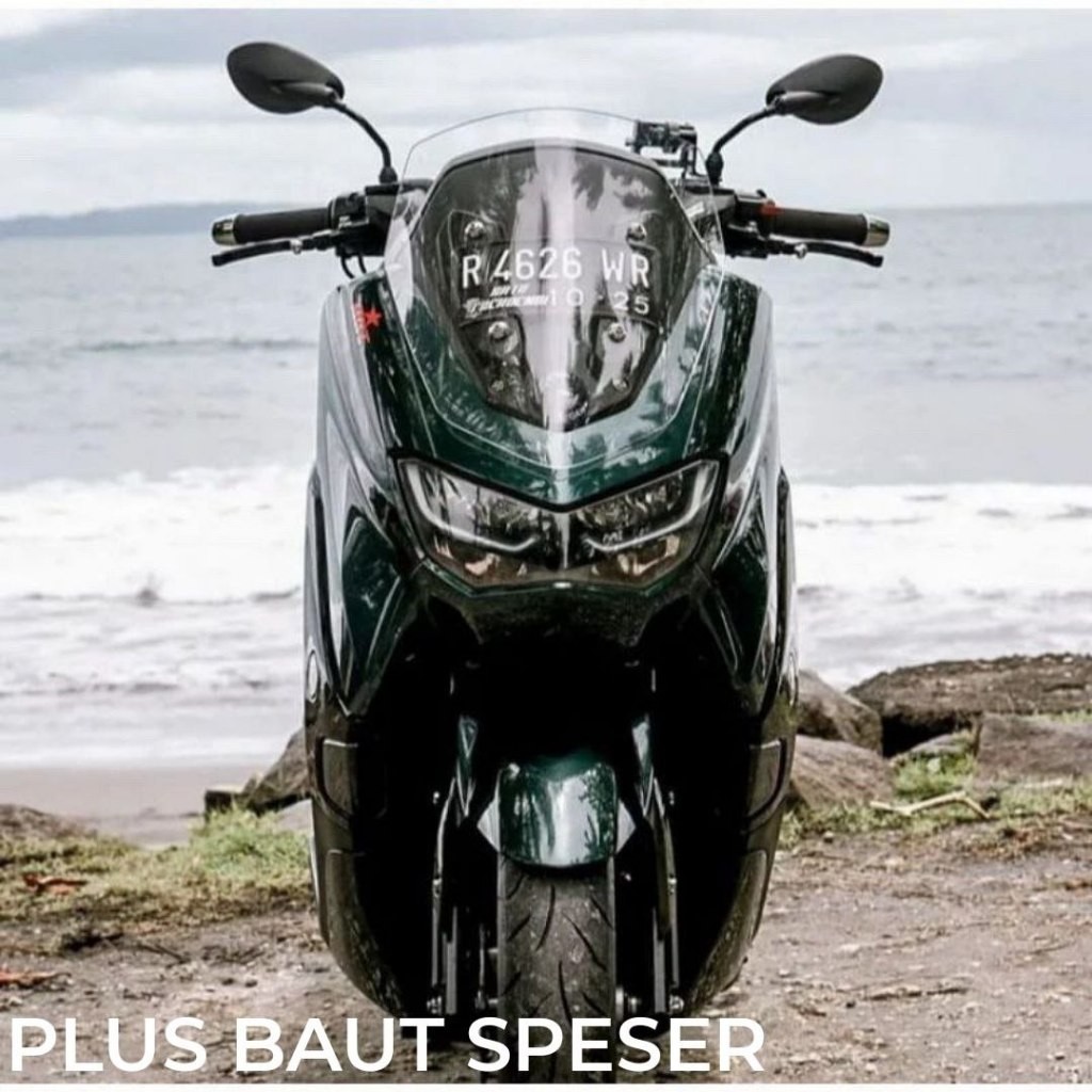 variasi-top/FREE BAUT DAN KARET PELINDUNG/WINDSHIELD VISOR NMAX ALL NEW 2020/2023 STANDART. TEBAL 4M