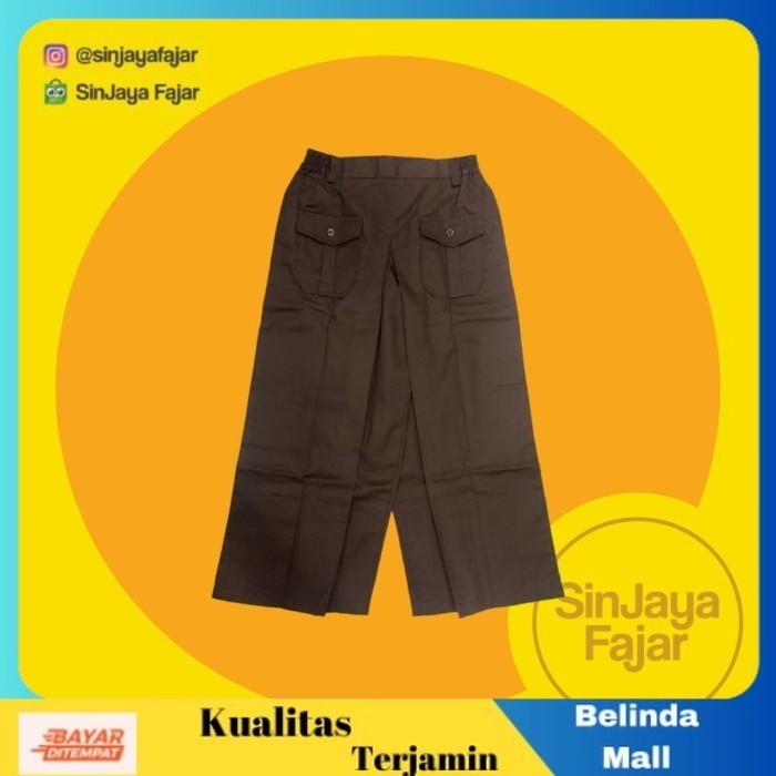 

⭐KUALITAS TERBAIK⭐ Rok Celana Kulot Panjang Pramuka Coklat SD SMP SMA SERAGAM FAJAR 70 Terlaris