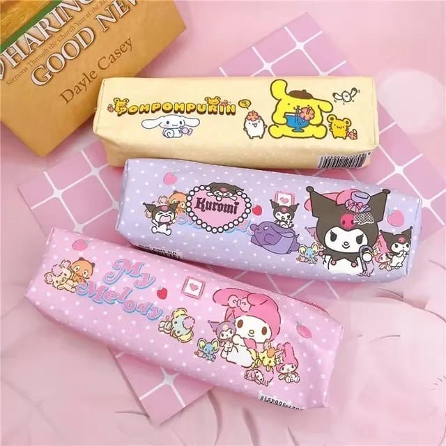 

(Pimenova) Tempat Pensil Kuromi Sanrio Kotak Pensil Zipper Gambar Sanrio Kurromi Melody Cinnamoroll