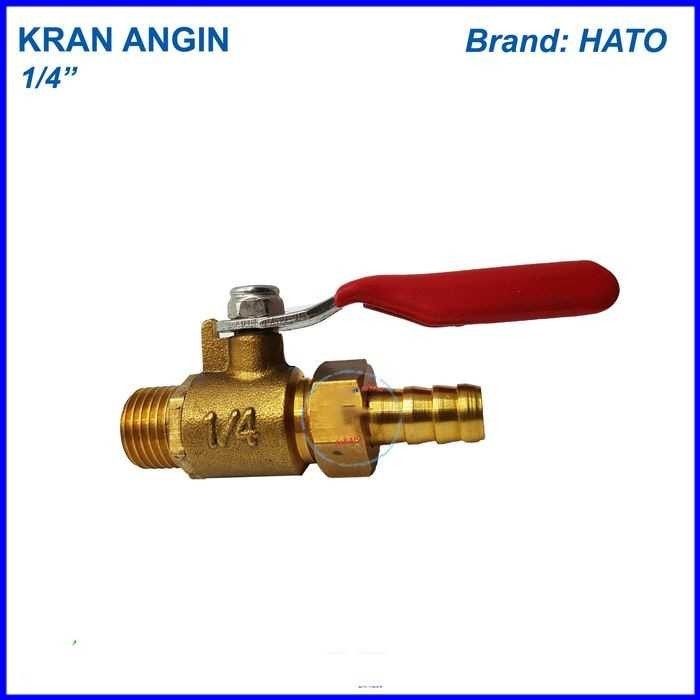JM Kran angin 1/4" Hato keran gas keran compresor kuningan ball valve