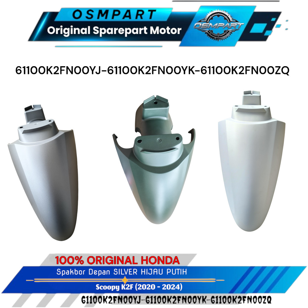 SPAKBOR SLEBOR DEPAN HIJAU ABU-ABU PUTIH DOFF SCOOPY K2F 61100K2FN00YJ 61100K2FN00YK 61100K2FN00ZQ