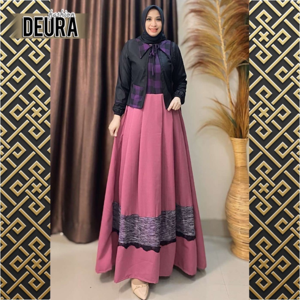 DEURA FASHION - Set Gamis Wanita Deura SD-462 / Gamis Deura Terbaru / Gamis Deura Original
