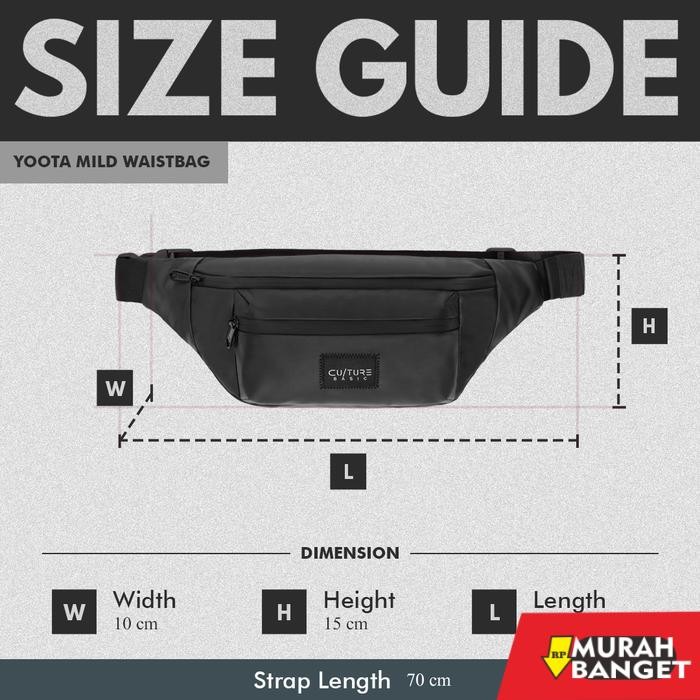 tas selempang pria kekinian Culture Basic | Yoota Mild Waistbag Tas selempang Pria Pinggang