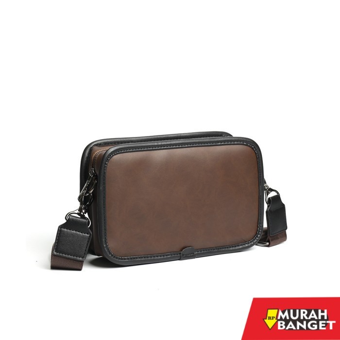 tas selempang pria kekinian Tas Selempang Pria Kulit Tas Kulit Tas Jalan Pria IBIZZA COKLAT