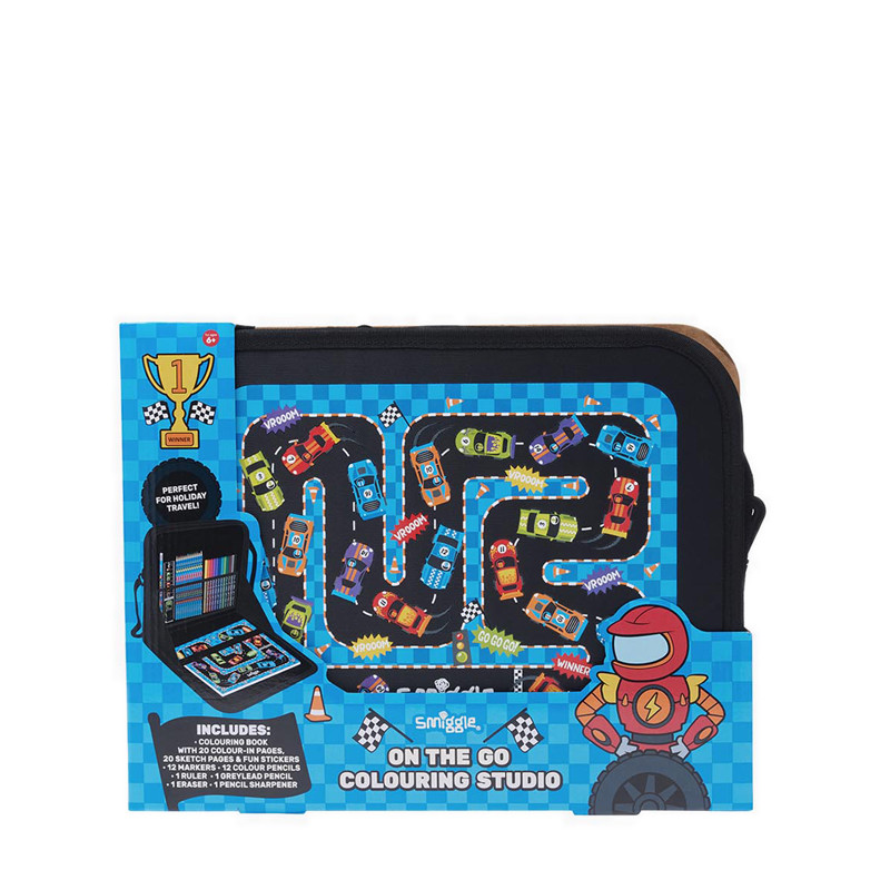 

Smiggle Adventure On-The-Go Colouring Studio - IGL470103BLK