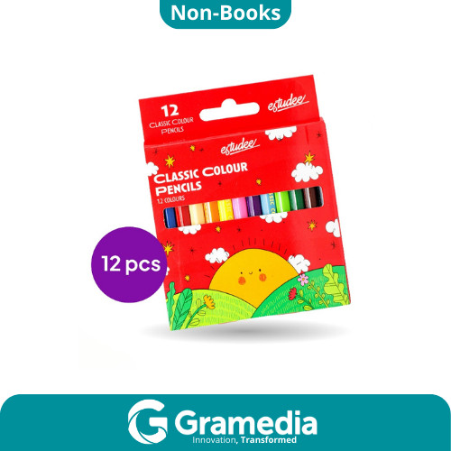 

[Gramedia Cijantung] Estudee Classic Color Pencil 12 Half Lenght Es-Pcl12Half