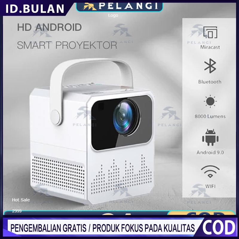 Tripsky T2mini Proyektor Android TV 1080P Smart Projector 6000 Lumen Android Proyektor TV T2mini 600