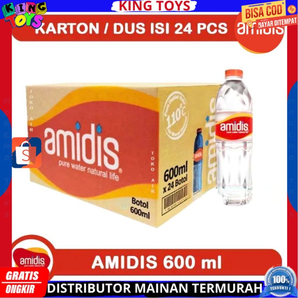 

Air Mineral AMIDIS 600 ML Isi 24 Botol PER DUS PER KARTON TERMURAH