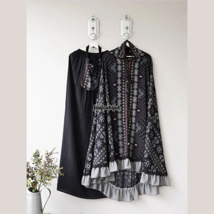 mukena rimpel faufauhijab faufaubutik - hijau soft, ..