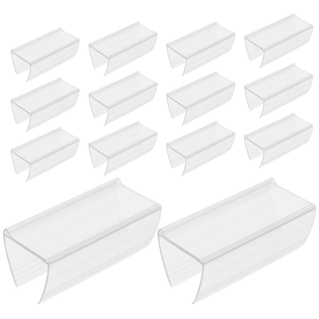 

30 Pcs Shelf Label Holder Price Tag Display Transparent Supermarket Retail Holders Magnetic Pvc Adhesive Labels