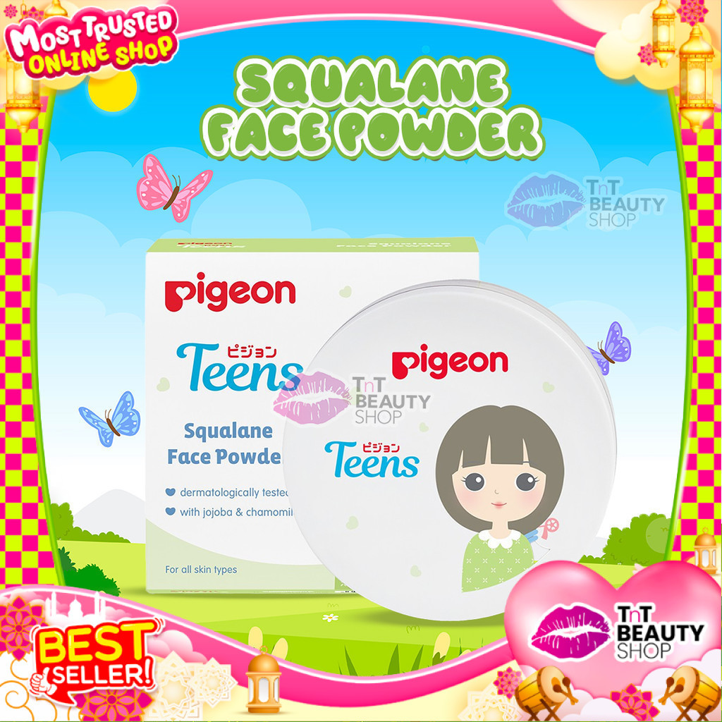 PIGEON Teens Face Powder 12gr - Squalane Face Powder - Bedak Tabur | TnT Beauty Shop