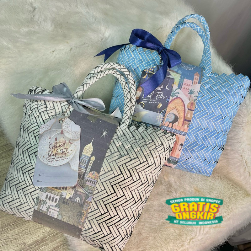 

Hampers Lebaran Snack Jar Tas Anyam Low budget/ langsung proses