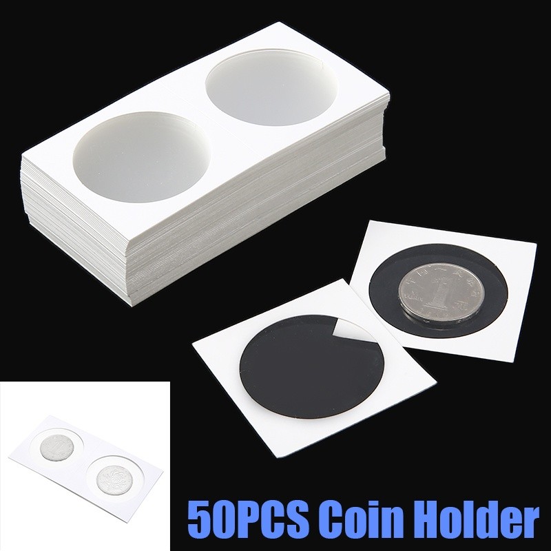 

50pcs Klip Holder Koleksi Koin Bahan Kardus Ukuran 40mm