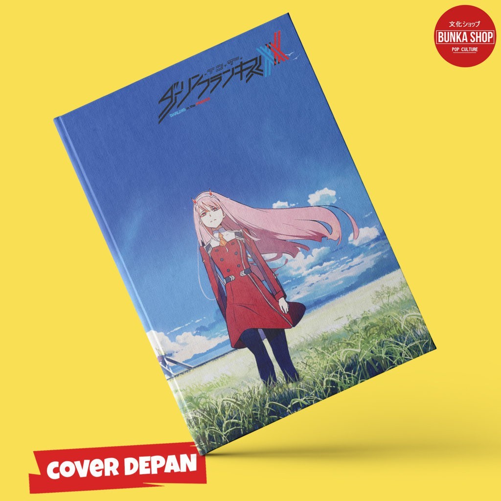 

Note Book Hardcover Anime Darling in the franxx Zero Two Ukuran A5 Jurnal Agenda Planner Gift Couple