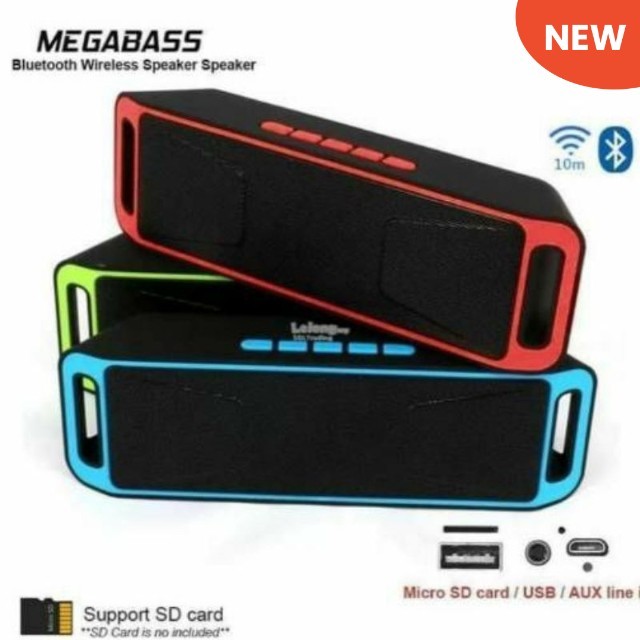 . SPEAKER BLUETOOTH SC208 A2DP WIRELESS STEREO MUSIC MEGABASS ORIGINAL MURAH Termurah, Original  . M