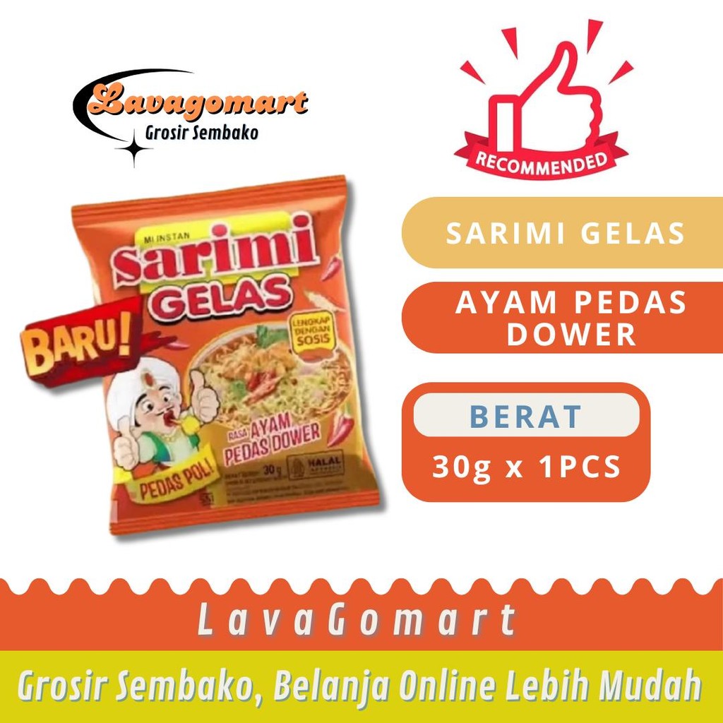 

SARIMI GELAS AYAM PEDAS DOWER 30g - 1 PCS - LAVAGOMART- BANDUNG