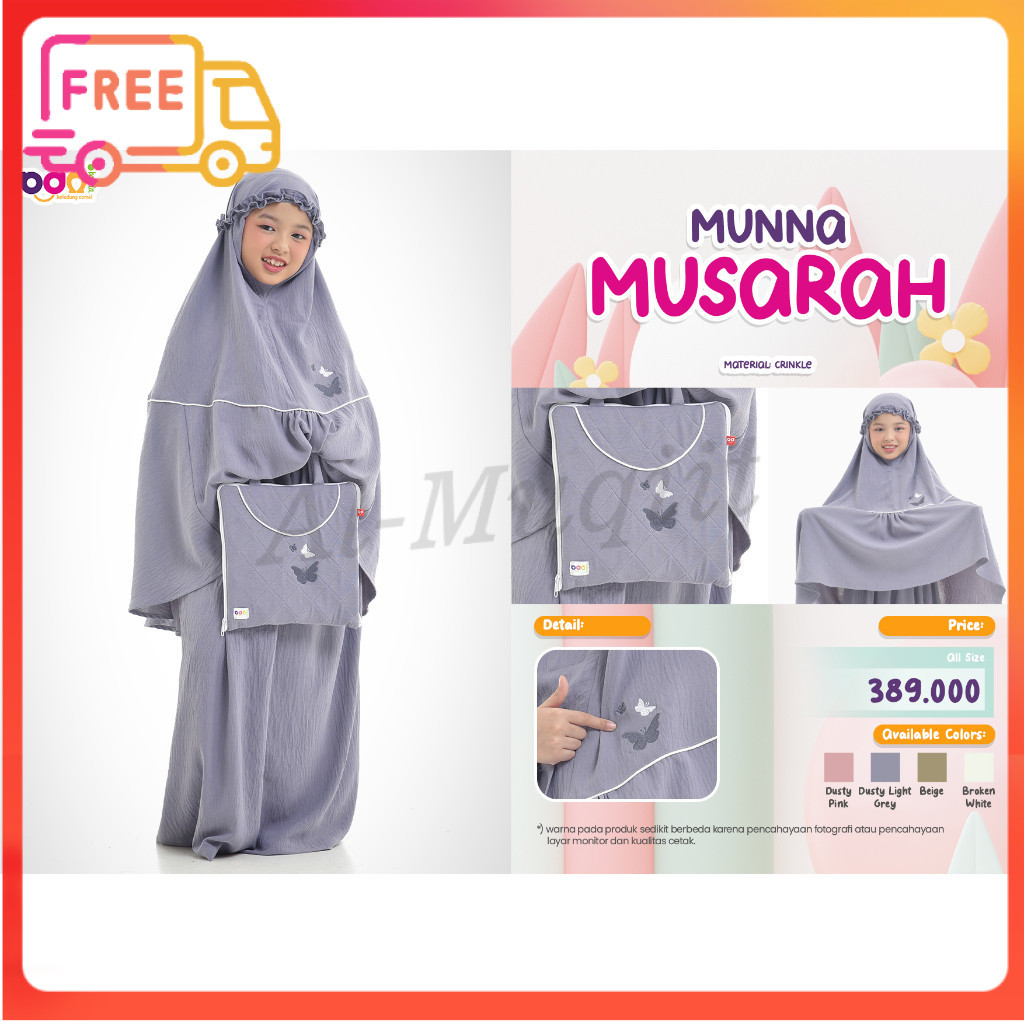 DISKON RABBANI ORI Munna Musarah Mukena Anak - Rabbani ORI Al-Muqiit.Shop