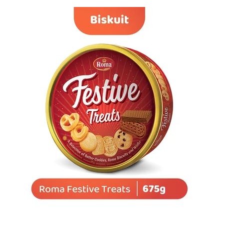 

[675gr] S139 | Roma Festive Treats 675 Gram | Biskuit Roma Kue Lebaran | Festive Roma Kaleng 675 Gram