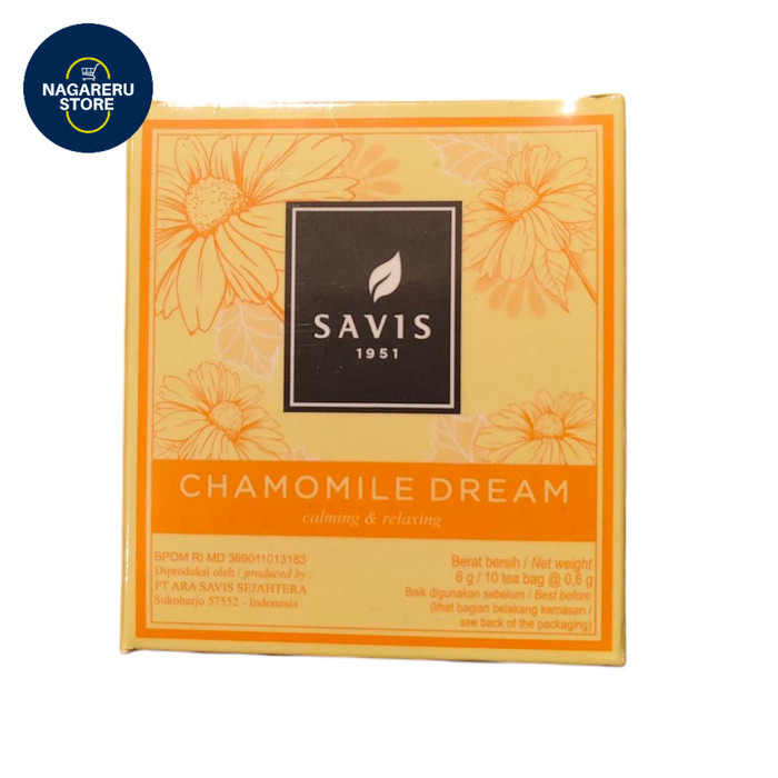 

Savis 1951 chamomile dream calming and relaxing 6 gr (10 tea bag @0.6gr)