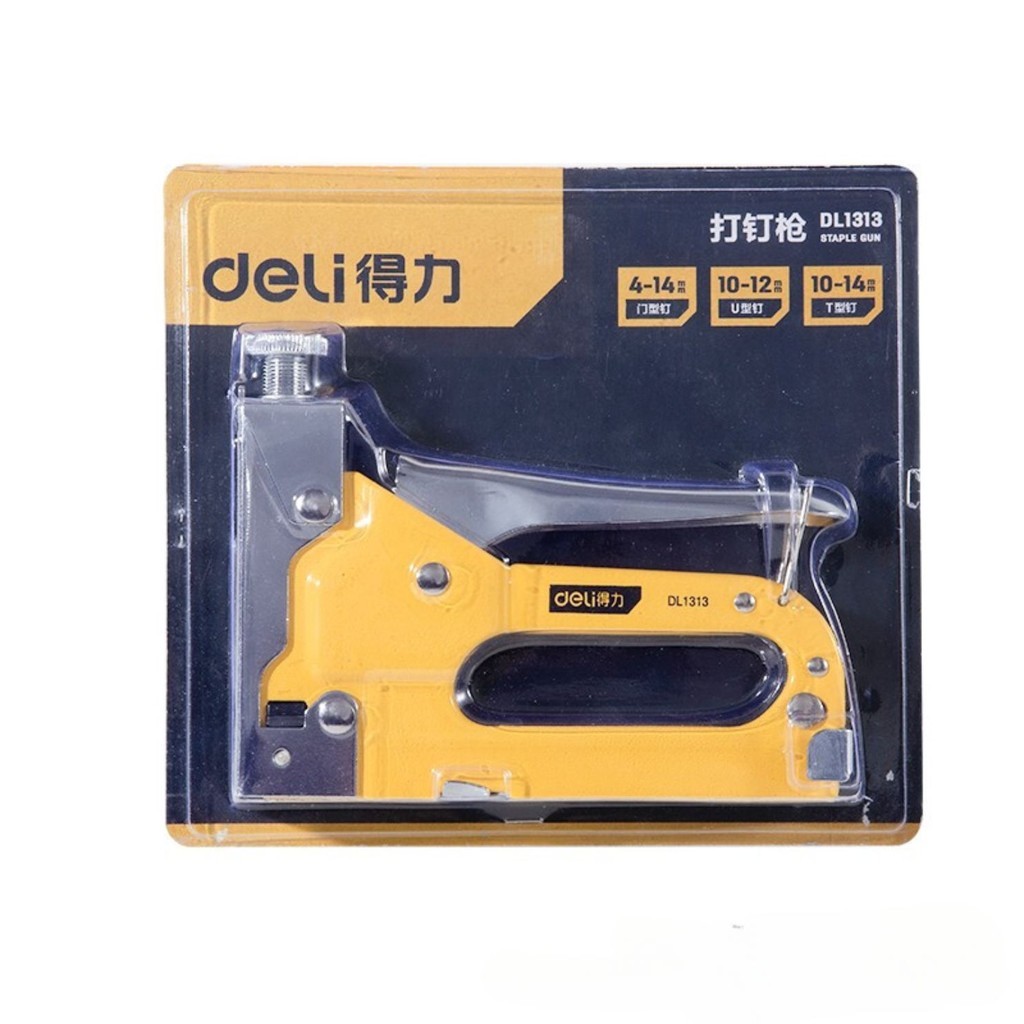 

Staple Gun 3 in 1 Deli Staples Tembak BR063 Chromium Molybdenum Premium Tecker Hekter 3 Jenis Staples