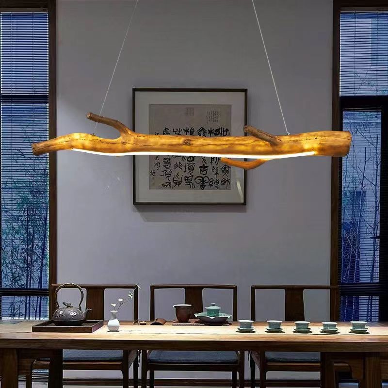 

Nordic Designer Resin Chandelier Restaurant Light Tea Room Cafe Wood Chandelier Room Decoration Interior Lighting Chandelier
