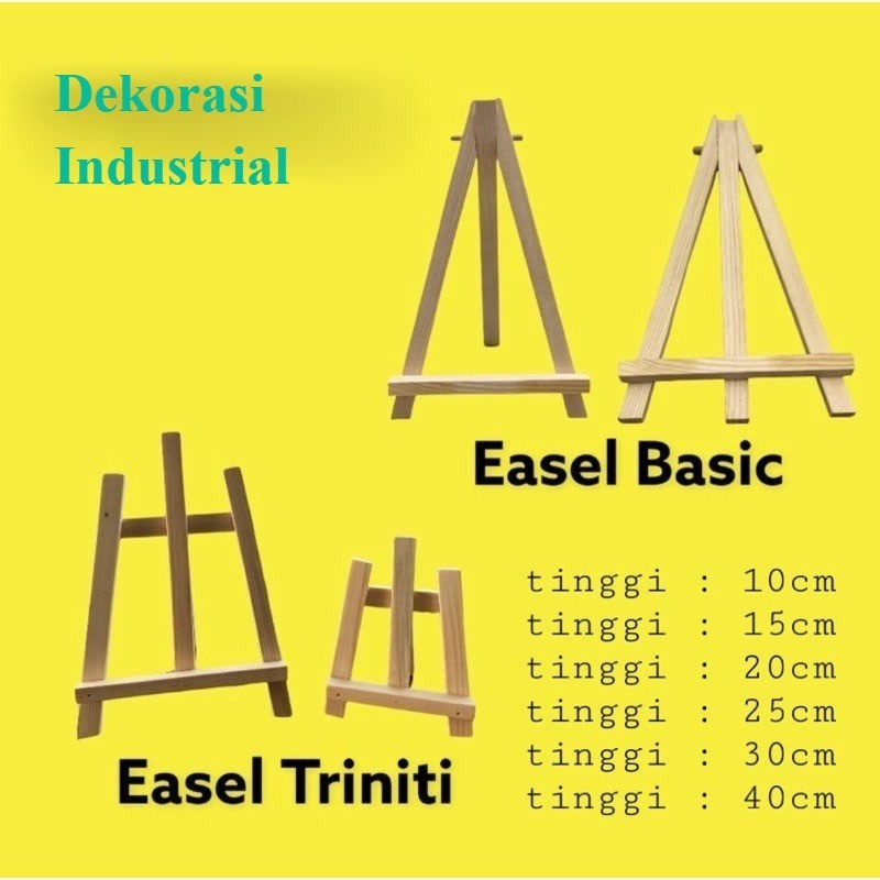 

Mini Easel Stand Tripod Kayu Wooden Easel Holder Mini 10 cm sd 40 cm Sandaran Hp Dan Kanvas Lukis