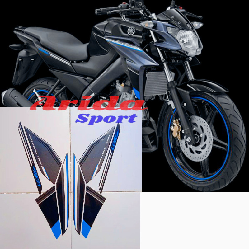striping sticker lis body yamaha new vixion advance nva thn 2015 2016 hitam biru stiker motor vixion