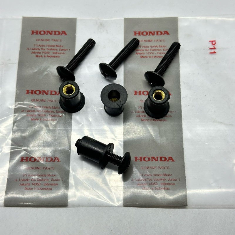 Nut Cowl Set M5 x 0.8 Mur Karet Dudukan Baut Visor CB CBR 150 R CBR 250 R LED TIGER COD