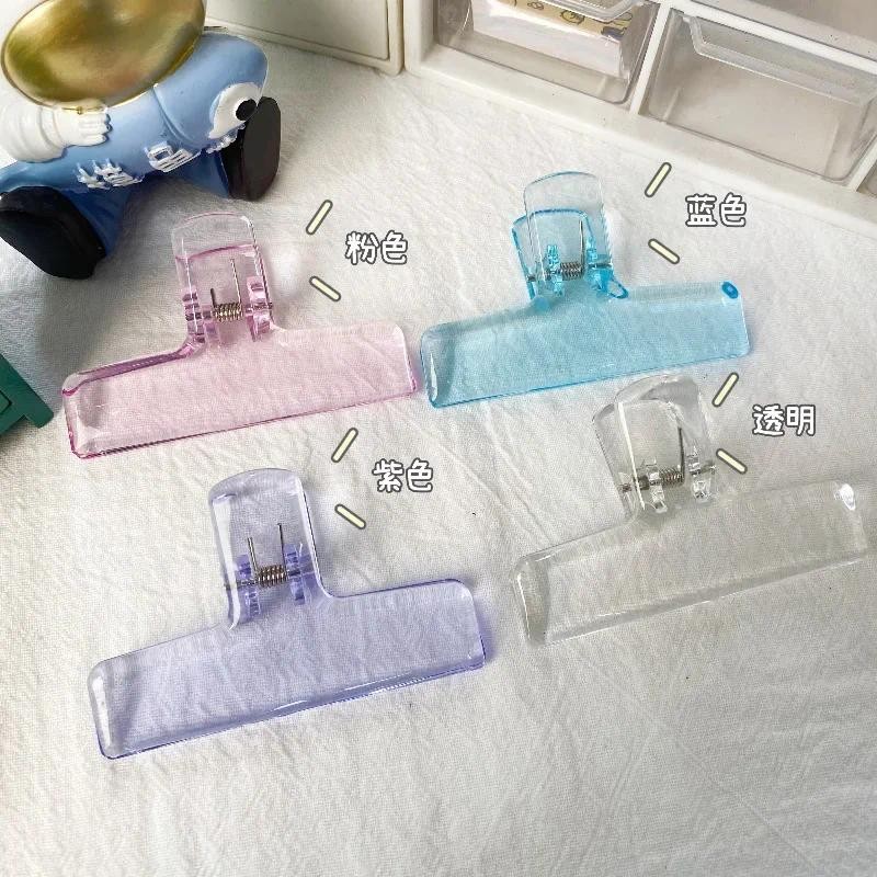 

Simple Transparent Acrylic Clips Minimalist Style Spring Clips Student Teacher Stationery School Office Paper Clips