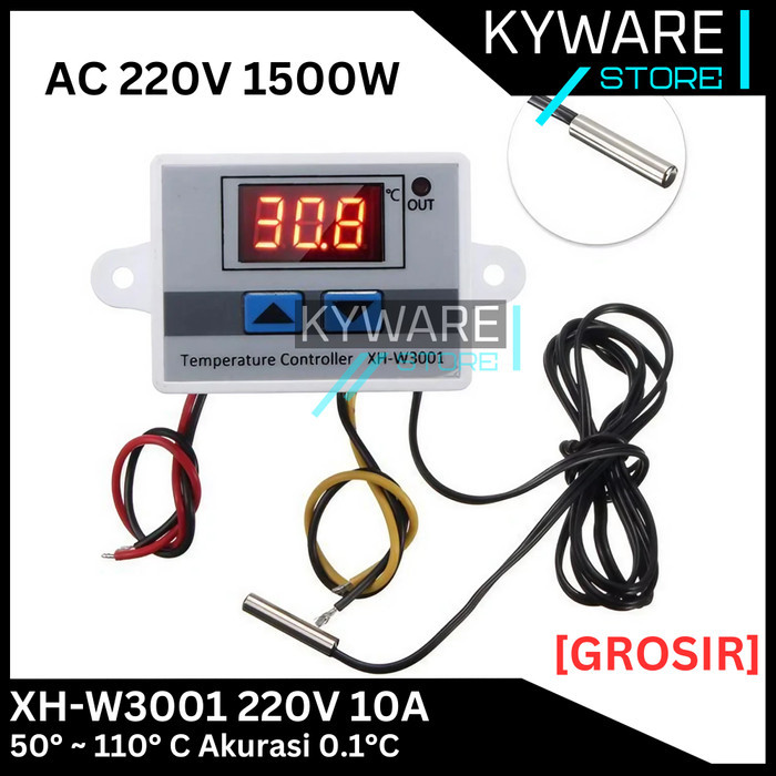 BYE99 XH W3001 Digital Thermostat XH-W3001 Temperature Controller AC 220V