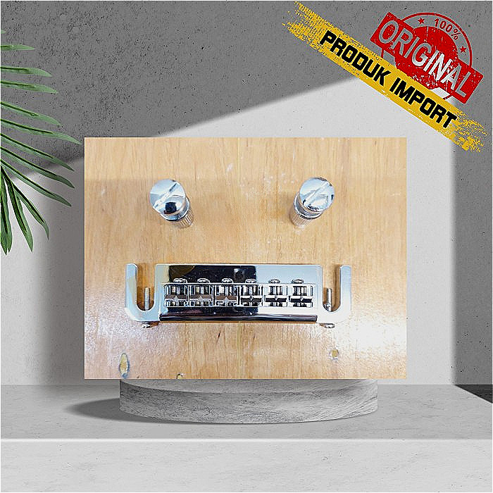 Bridge gitar elektrik 6 string Fixed Bridge Gitar Elektrik set Chrome untuk model Gitar PRS dll