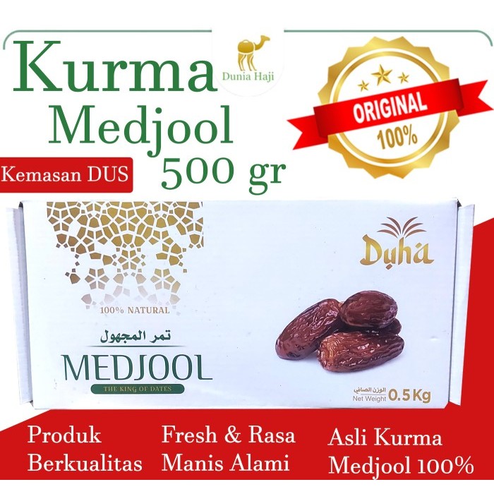 

Kurma Medjool Dates California 500 gr / Natural Delight / Kurma JUMBO