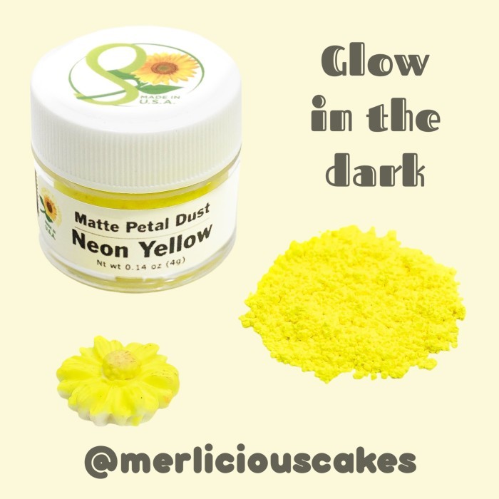 

Neon Yellow Glow in The Dark Matte Petal Dust Sunflower Sugar Art 4 Gram