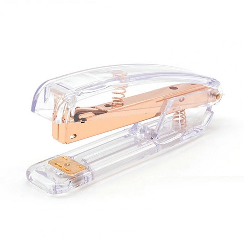 

Heavy-duty Stapler Lever-action Stapler Heavy Duty Transparent Desktop Stapler with Anti-slip Base Labor-saving for School