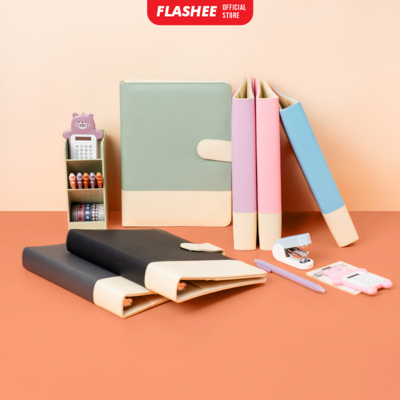 

Binder Eksklusif Two Tone A5 20 Ring Berkualitas Binder Organizer Kombinasi Warna Aesthetic