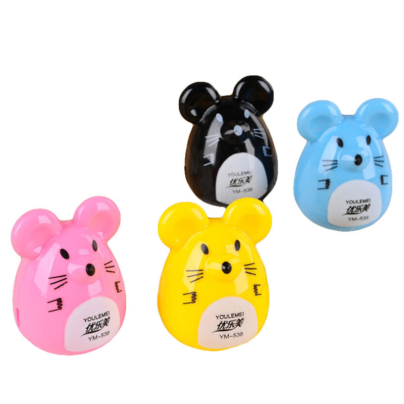 

1pcs Random Korean Mini Mouse Pencil Sharpener Creative Cute Cartoon Office School Instrument Kids Kawaii Toy Stationery