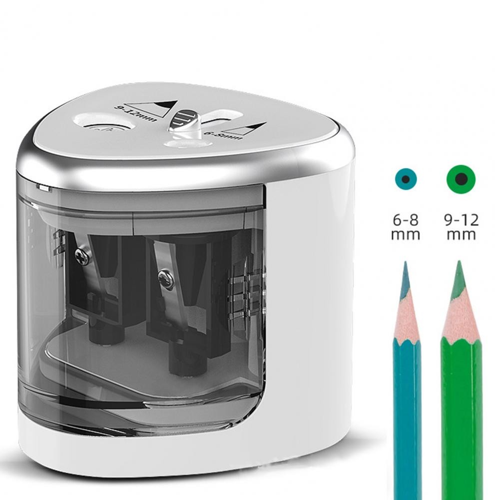 

School Office Pencil Sharpener Compact Dual Hole Pencil Sharpeners for School Office Portable Stationery with Sharp for Kids