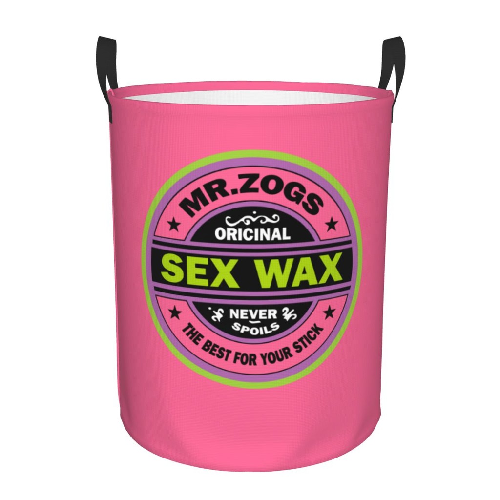 Custom Mr Zogs Surfing Sex Wax Laundry Hamper Large Clothes Storage Basket Toys Bin Organizer for Bo