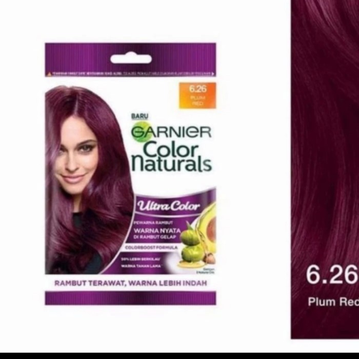 garnier pewarna rambut 6 26 plum red sachet
