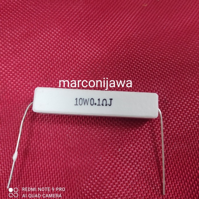 AS01 Resistor 10wat 0.1 ohm putih tw