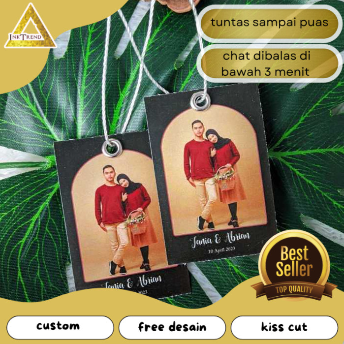 

INKA Print Hangtag Wedding Souvenir Hang Tag Label Custom Pernikahan Ucapan Nikah Free Desain