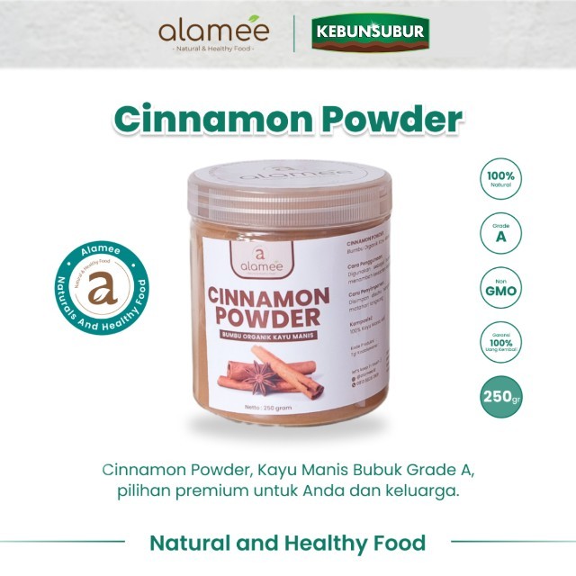 

ALAMEE Bubuk Kayu Manis Bumbu Dapur Instan Cinnamon Powder kayumanis Seasoning Organik Toples Kebunsubur