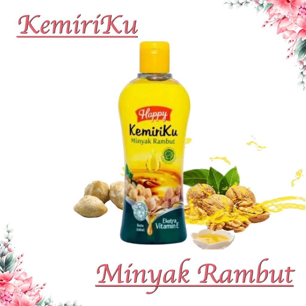 Happy kemiriku minyak kemiri 100ml untuk rambut bayi dan dewasa GirlsNeed888 Kemiri ku Minyak Rambut