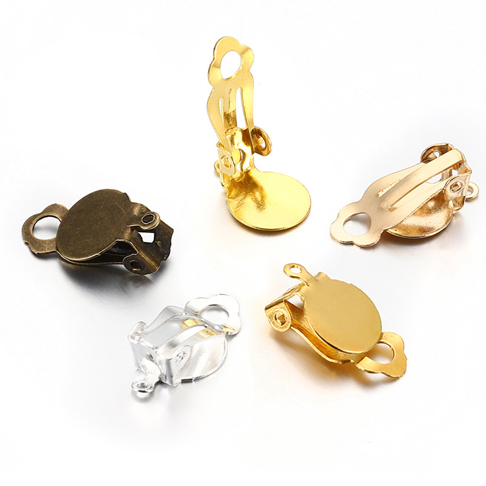 

50pcs Frog Earring Clips for Jewelry Making DIY