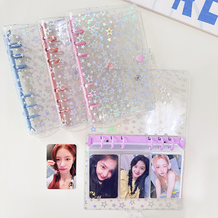

A6 Laser Star Loose Leaf Binder Notebook Only Cover Note Book Journal Planner Office Stationery Supplies