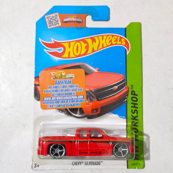 SR99 Hotwheels Hot Wheels Chevy Silverado merah 2015 HW Workshop truck
