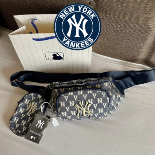 MLB NY Monogram Waist bag set pouch tas pinggang selempang pria wanita premium pg