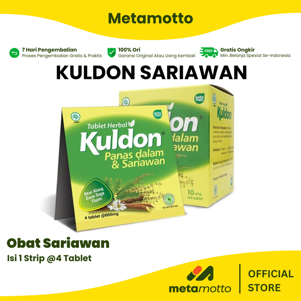 

Kuldon Sariawan 650 Mg 4 Tablet - Metamotto