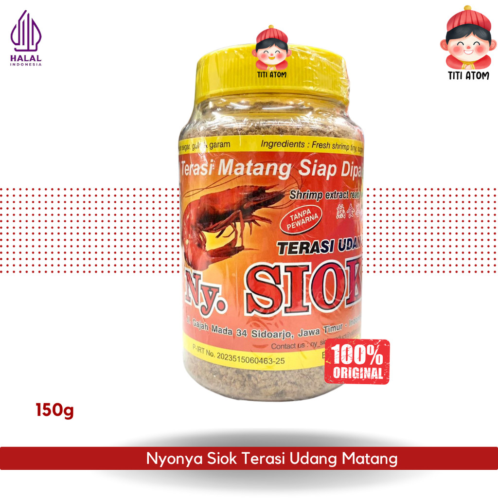 

Nyonya Ny Siok Bumbu Terasi Udang Matang Toples 150g